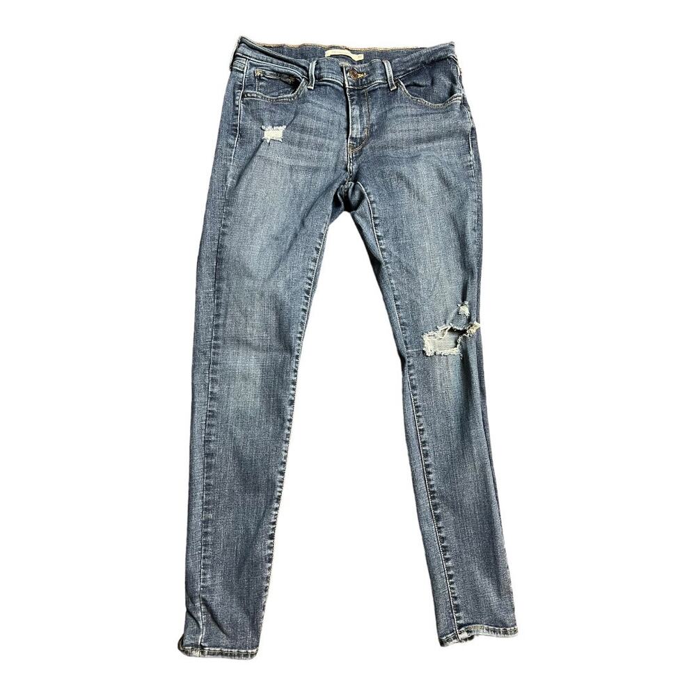 Levi’s Womens Jeans 710 Super Skinny size 30 Distressed Holey Basic Casual